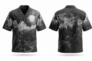 Camisas de vestir de manga corta con botones y diseño personalizado al por mayor, camisas de vestir informales con estampado gráfico para verano, playa y fiestas para hombre - Product Image 3