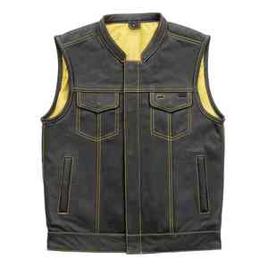 Chaleco de Cuero Transpirable para Motociclismo, Chaleco Casual de Invierno para Hombre, Chaleco Impermeable con Cierre Frontal para Motocicleta - Product Image 1