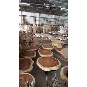 Rustic Acacia Wood Live Edge Side <b>Table</b> Wholesale - Handcrafted Farmhouse Furniture - Product Image 3