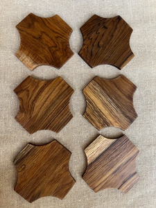 Sous-verre en bois fait main |   Ensemble de 6 sous-verres, décoration de table par B H Brothers - Product Image 5