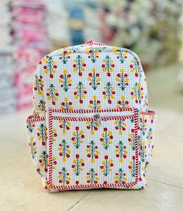 Quilted Floral Tote Bag Lightweight Zipper Shoulder <b>Handbag</b> for Travel Daily Use - Product Image 3