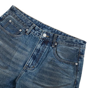 Jeans en denim personnalisables de haute qualité, coupe décontractée, jambe large, style Hip Hop, nouveau modèle, lavage vintage personnalisé de haute qualité - Product Image 3