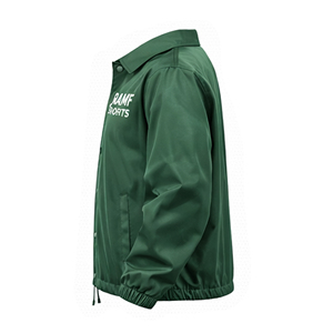 Veste de coach pour homme, OEM, hiver, respirante, imperméable, surdimensionnée, décontractée, avec logo personnalisé, fermeture éclair sur le devant, taille plus - Product Image 3