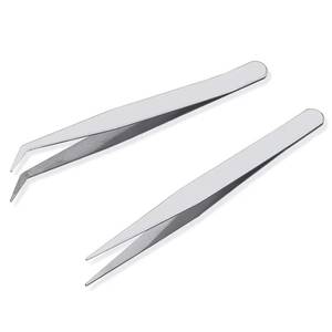Pince à épiler chirurgicale Morje en acier inoxydable de précision avec pointe lisse, prise en main parfaite et longueur de 10 mm pour l'extension des cils - Product Image 4