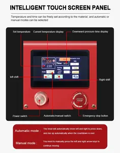 Máquina de Prensa de Calor DTF de Doble Estación para Impresión de Camisetas, Neumática Automática de Doble Placa para Transferencia de Calor en Prendas y Camisetas - Product Image 4