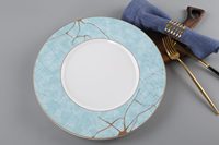 Assiette plate en porcelaine à large bord, 30 cm, grande assiette ronde pour hôtel, restaurant et repas à domicile