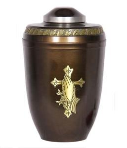 Urnes funéraires européennes pour cendres humaines, en laiton artisanal, urne commémorative en métal, métal pour embaumement - Product Image 1