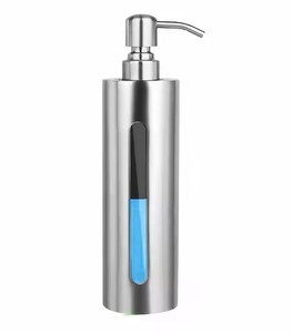 Decorative Metal Soap <b>Dispenser</b> Bottle Elegant Look Durable Pump Refillable Liquid Soap <b>Dispenser</b> Bathroom - Product Image 2