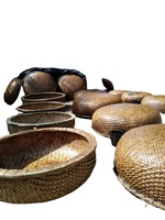 Bateaux traditionnels en bambou Coracle de 12,8 m, bateaux multifonctionnels pour la pêche, le service et le travail, couleur personnalisable pour la pêche, les voyages au Vietnam