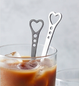 Ensemble de cuillères à nourriture en forme de cœur en acier inoxydable argenté, vaisselle de qualité supérieure, ustensiles de cuisine, couverts, idéal pour la maison et les mariages - Product Image 5