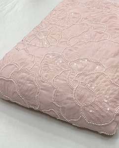 Tissu de luxe brodé de perles, dentelle africaine, maille filet, organza à sequins pour vêtements de boutique, qualité export pour les acheteurs - Product Image 4