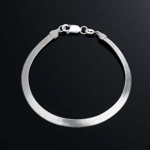 Pulsera de Plata de Alta Calidad, Chapada en Plata de Ley 925, Pulsera de Cadena, Joyería de Moda - Product Image 2