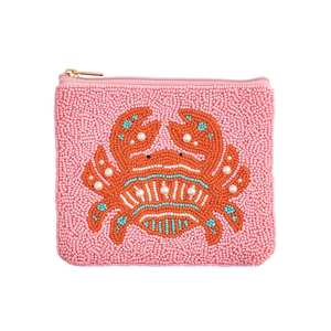 Pochette à monnaie miniature en perles de qualité supérieure avec fermeture éclair, motif traditionnel, broderie perlée - Product Image 2