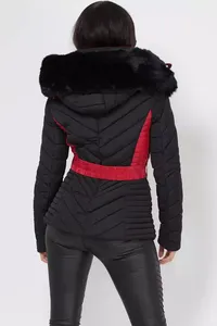 Parka de Invierno Acolchada para Mujer, Impermeable, con Relleno de Algodón, con Capucha, Ropa Exterior Informal - Product Image 3