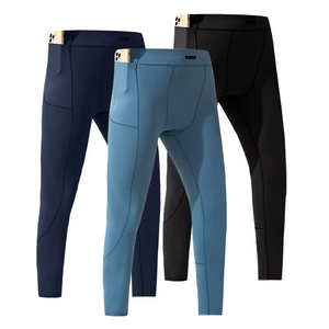 Leggings de Yoga para Hombre de Alta Calidad, Transpirables, con Logotipo Personalizado, Cintura Elástica, Ligeros y Sin Costuras - Product Image 1