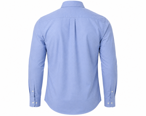 Men's <b>Half</b> Sleeve <b>Shirt</b> Solid Customizable Blue <b>Button</b> Formal Front Logo 100% Cotton Anti-Wrinkle Quick Dry Knitted Fabric High - Product Image 2