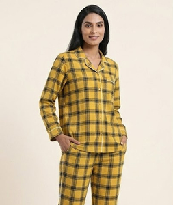 <b>Women's</b> Plaid <b>Flannel</b> Pajama <b>Shirt</b> Custom <b>Checked</b> Plaid <b>Shirts</b> Ladies Long Sleeve Turn Down Collar <b>Flannel</b> <b>Shirts</b> <b>Women</b> - Product Image 5