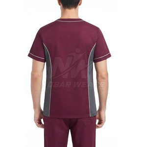 Clinic Staff Medical <b>Scrub</b> <b>Tops</b> With O-Neck Collar Short Sleeve Professional Workwear Uniform for Daily Healthcare Duties - Product Image 6