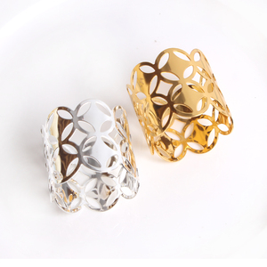 Western Style Napkin <b>Ring</b> Metal Napkin <b>Holder</b> for Dining Table Wedding Hotel Banquet Table Setting Wholesale - Product Image 4