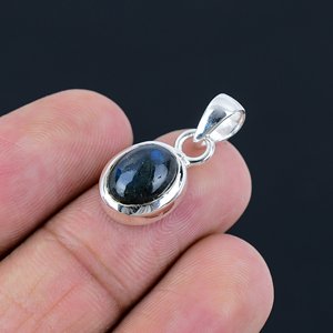 Diseño Personalizado, Joyería de Plata de Ley 925 y Piedras Preciosas, Labradorita Natural, Colgante Pulido Liso, Regalo de Cumpleaños - Product Image 4