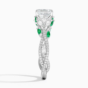 BOJ <b>Ring</b> 0139 Asscher Cut 925 <b>Silver</b> Luxe Secret Prong Setting <b>Solitaire</b> Diamond <b>Ring</b> 2ct D Color VVS1 Moissanite GRA Certified - Product Image 3