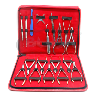 Juego de 19 Instrumentos Dentales de Ortodoncia Básicos, Manuales, Ligeros, Ergonómicos, de Acero Inoxidable, Profesionales, con Certificación CE, de Blush Surgical - Product Image 1
