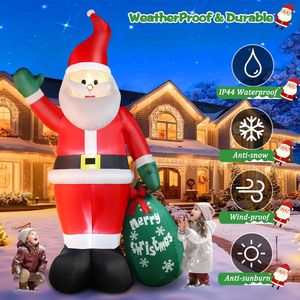 Decoración Navideña Inflable de Santa Claus de 3 Metros para Exteriores, Decoración Gigante con Bolsa de Regalos Grande, Luces LED, Adornos para Jardín - Product Image 2