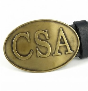 Cinturón de Cuero Negro Premium para Hombre, Estilo Heritage con Emblema CS, Hebilla Ovalada de Latón Envejecido, Diseño Auténtico de Inspiración Vintage - Product Image 5