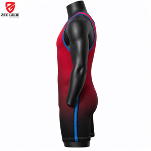 Combinaison de lutte pour homme en spandex/polyester, extensible dans quatre directions, séchage rapide, respirante, écologique, logo personnalisé devant/derrière - Product Image 4