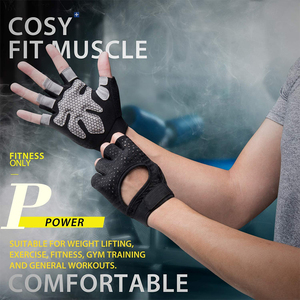Weightlifting Gloves Thick Foam Padded Wrist Support Gym Training Fitness Workout Gloves For Heavy Exercise Body Building - Product Image 3