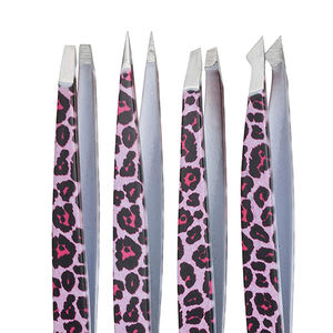 Juego de Pinzas Profesionales para Cejas de Acero Inoxidable con Punta Suave y Duradera, Kit de 4 Piezas para Extensión de Pestañas para Belleza - Product Image 3