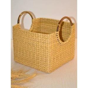 Cesta de Almacenamiento Cuadrada Hecha a Mano con Asas Redondas de Madera, Perfecta para Libros, Revistas, Periódicos y Archivos de Oficina - Product Image 2