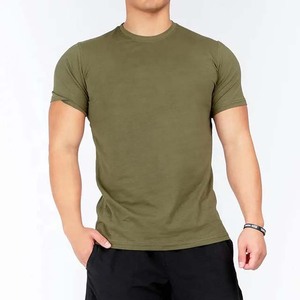 T-shirts pour hommes, vente directe d'usine, manches courtes, col rond, coton, coupe slim, fitness, décontracté, uni, été, sport, col rond, t-shirt homme - Product Image 5