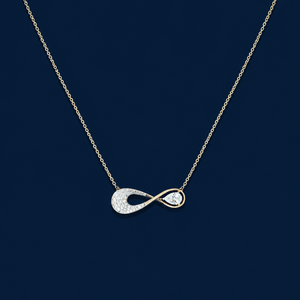 จี้เพชรเพาะเลี้ยงในห้องปฏิบัติการ ทองคำโรสโกลด์ 14K พร้อมสร้อยคอ น้ำหนัก 0.58 กะรัต รูปทรงกลมและทรงหยดน้ำ เครื่องประดับหรูหราสำหรับงานปาร์ตี้และงานหมั้น - Product Image 1