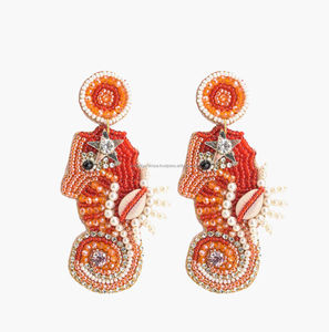 Pendientes de cuentas con dijes de diseño artesanal indio para mujer, bonitos y modernos, para bodas, fiestas y regalos, joyería de marca. - Product Image 3