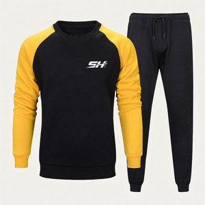 Customized Breathable Winter Men's 2-Piece Track Suit Full Ribbed Cuff Sleeves And Ankle Design Pullover Casual Jogging Wear <b>Set</b> - Product Image 3
