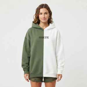 <b>Women</b> Color Block Oversized Hoodie <b>Long</b> Sleeve Drop Shoulder Pullover <b>Sweatshirt</b> - Product Image 3