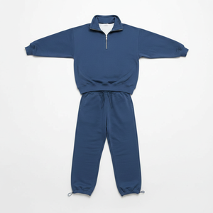 Conjunto de Sudadera Casual para Hombre con Media Cremallera, Tejido Polar, Parte Superior e Inferior a Juego, Personalización de Marca, Proveedor Mayorista OEM - Product Image 1