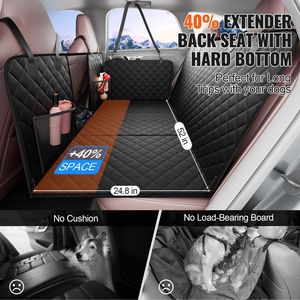 Coprisedile per Cani 132x63 cm con Fondo Rigido in Tessuto Oxford, Estensore per Sedile Posteriore, Amaca e Letto di Supporto per Viaggi in Auto - Product Image 2