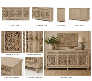 Buffet contemporain en bois, best-seller, pour salle à manger, avec structure robuste et design élégant, disponible à la vente - Product Image 6