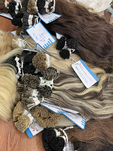 Extensions de cheveux humains vietnamiens bruts à pointe plate en kératine, cuticules alignées, double épaisseur, haute qualité, ondulés naturels - Product Image 6