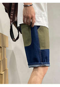 Shorts en jean pour homme, style vintage, décontracté, respirant, écologique, en coton de haute qualité, coupe ample, idéal pour l'été - Product Image 5