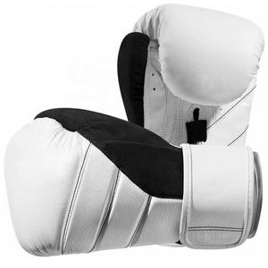 Leather Boxing Gloves Adjustable Wrist <b>Strap</b> Velcro Closure Adult Boxing Gear - Product Image 2