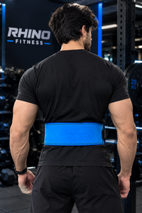 Ceinture de soutien lombaire ajustable en néoprène Rhino Fitness pour la musculation, ceinture de maintien de la taille, bleu, adulte, toutes saisons - Product Image 4