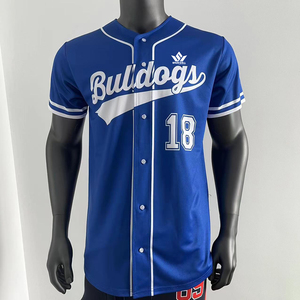 Camiseta de Béisbol Azul para Hombre, Manga Corta, Sublimada, Absorbe la Humedad, Corte Regular, para Todas las Temporadas - Product Image 2