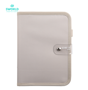 สมุดเก็บการ์ดรูปภาพ PU ขนาด A6 ยี่ห้อ SWORLD พร้อมซอง PVC 5 ช่อง แบบพกพา สำหรับเก็บรูปภาพ การ์ด และโน้ต รับผลิตแบบ OEM ODM - Product Image 1