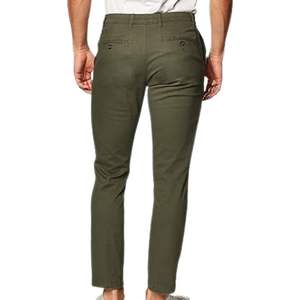 กางเกงชิโนสีเขียวเข้มผู้ชายทรงสลิมฟิต กางเกงผ้าฝ้ายสีเขียวป่า สไตล์ลำลองสำหรับกิจกรรมกลางแจ้ง เสื้อผ้าผู้ชายคุณภาพสูง - Product Image 2