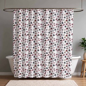 Large Size Christmas Cushion Cover Lightweight & Washable Shower <b>Curtains</b> with Best Design and <b>Rings</b> in India - Product Image 1
