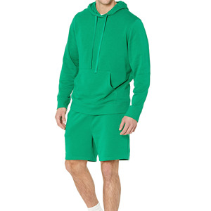 Shorts de sport pour hommes en coton et polyester, modèles personnalisés, taille élastique, couleur unie - Product Image 2