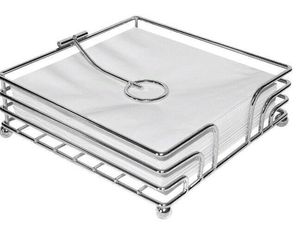 Porta servilletas de acero inoxidable de primera calidad con un brillo metálico impecable que realza la sensación de limpieza y orden en cualquier área de comedor. - Product Image 1